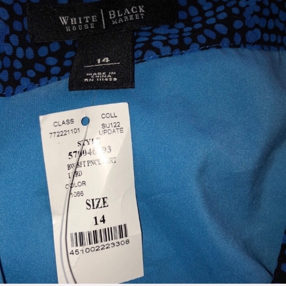 💙WHBM💙BLUE SPECKLED TIERED SKIRT💙 - Picture 7 of 8